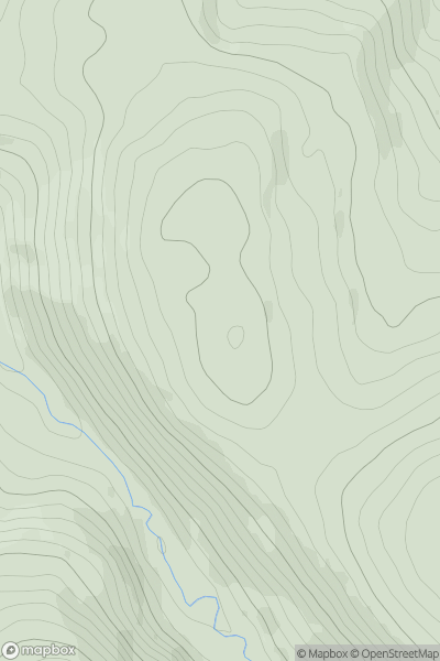 Thumbnail image for Foel y Geifr [Bala to Welshpool] [SH966304] showing contour plot for surrounding peak